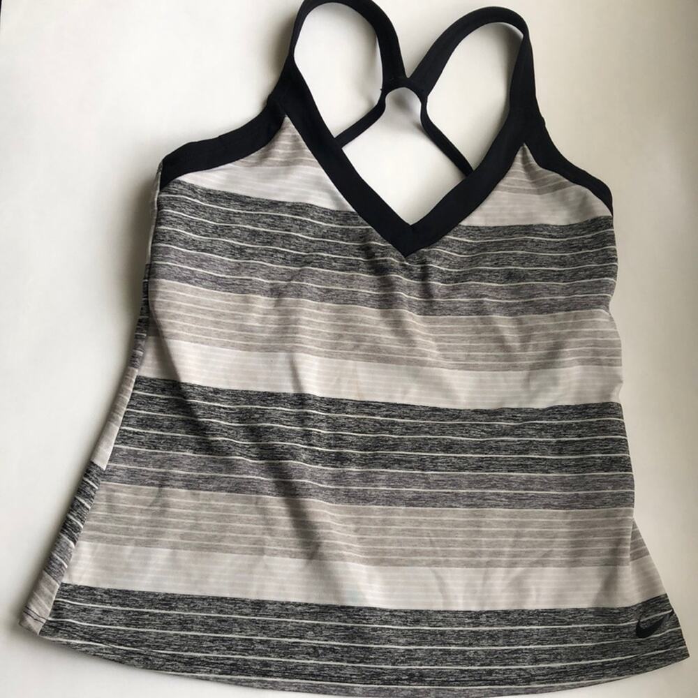 Nike Swim Tankini Striped Tank Top Size S